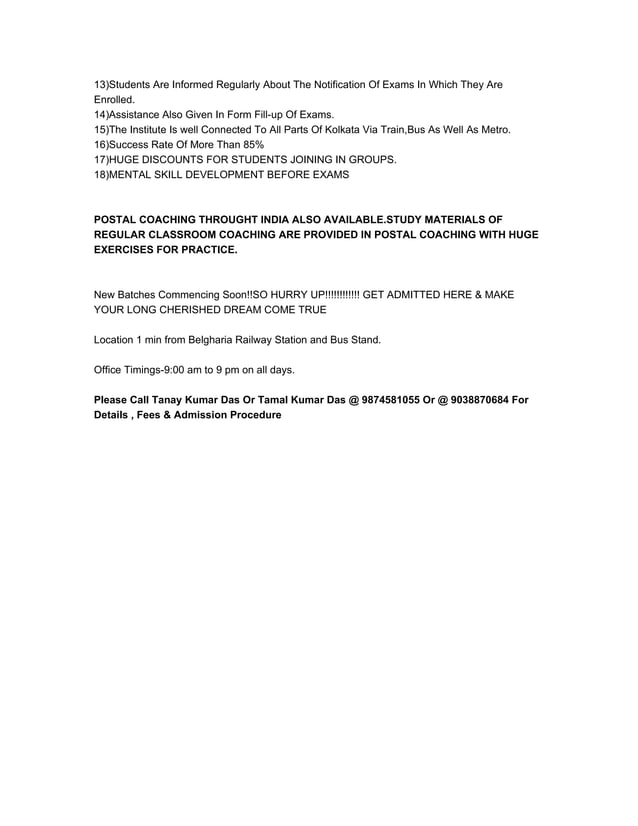 Tution for andhra pradesh central power distribution company limited