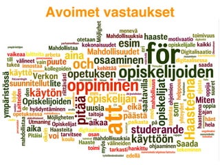 Avoimet vastaukset
 