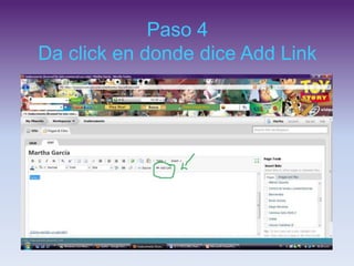 Paso 4Da click en donde dice Add Link