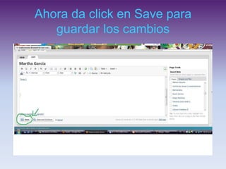 Ahora da click en Save para guardar los cambios