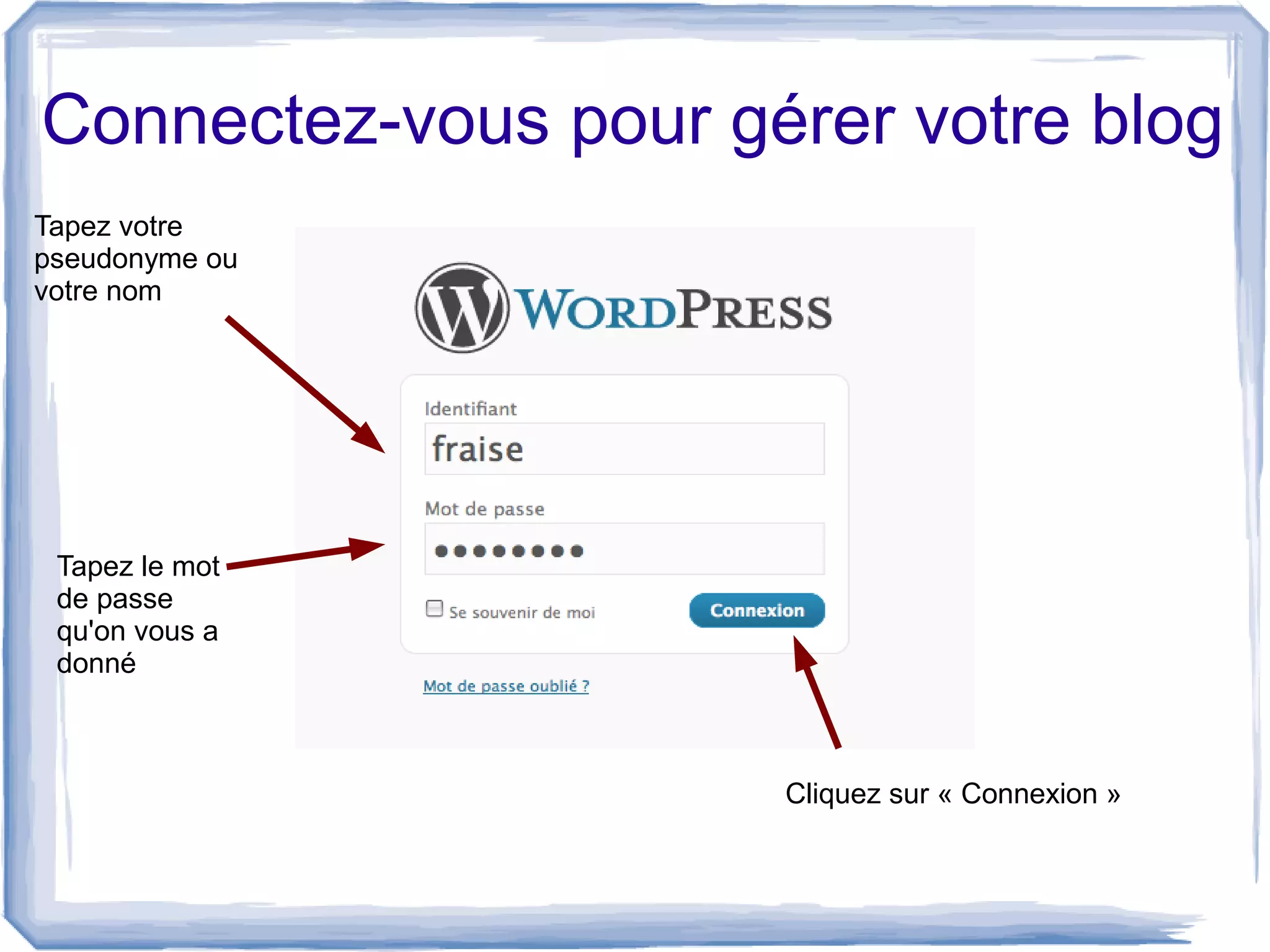 Créer un blog test sur la plateforme Bibliolab