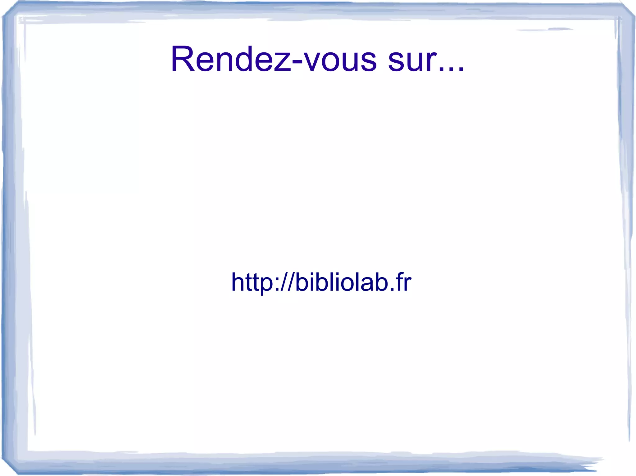 Créer un blog test sur la plateforme Bibliolab