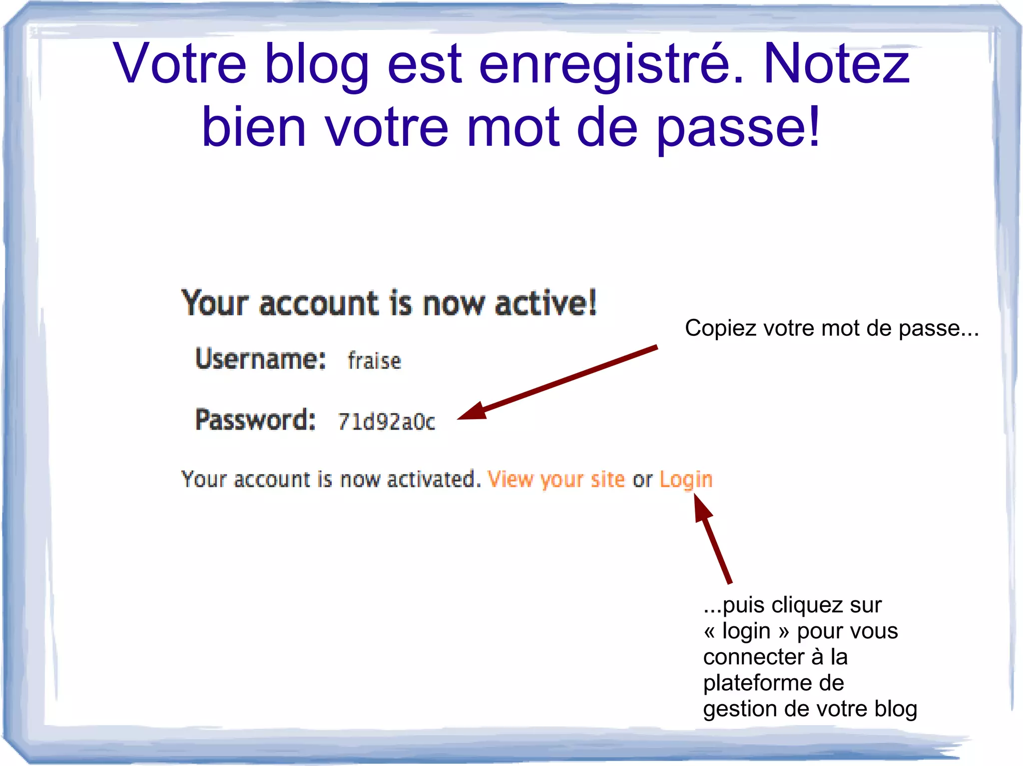 Créer un blog test sur la plateforme Bibliolab