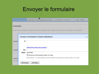 Envoyer le formulaire
 