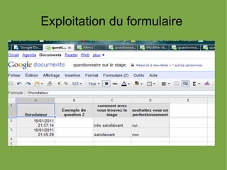 Exploitation du formulaire
 