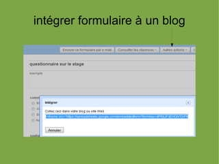 intégrer formulaire à un blog
 