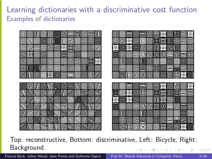 CVPR2010 Sparse Coding and Dictionary Learning for Image Analysis P…