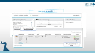 Here, you can accept or
refuse
Here you can see the
specification sheet
 