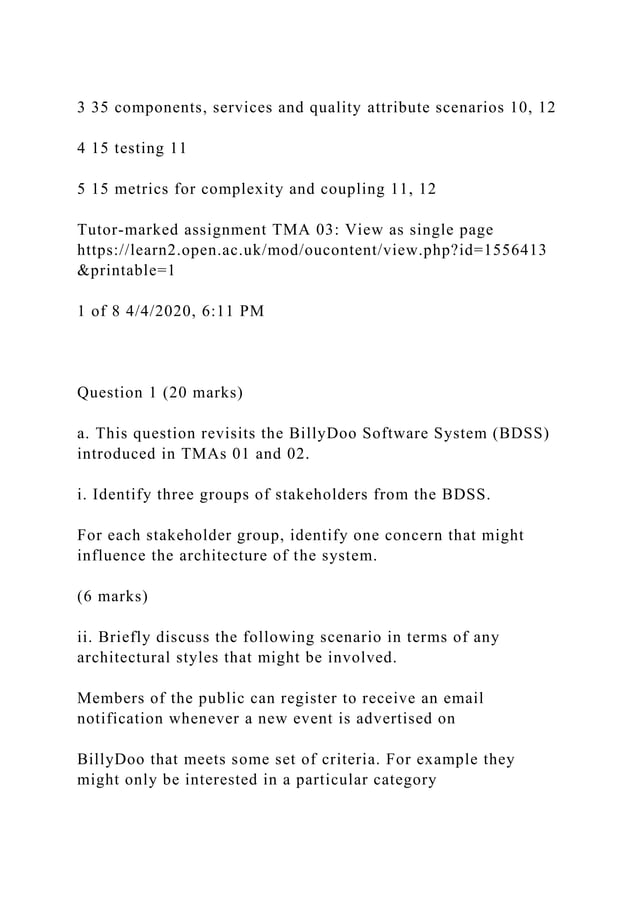 Tutor Marked Assignment Tma 03 Printable Page Generated Saturd Docx Tutor Marked Assignment Tma 03 Printable Page Generated Saturd Docx
