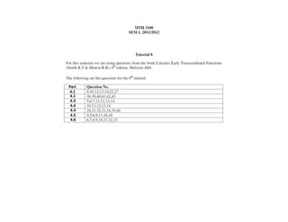 Tutor 8 based on pdf