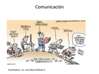 Comunicación
Facilitadora: Lic. Ana María Beltrán F.
 