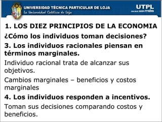 Terminos Marginales INTRODUCCION A LA ECONOMIA( I Bimestre Abril Agosto 2011) | PPT