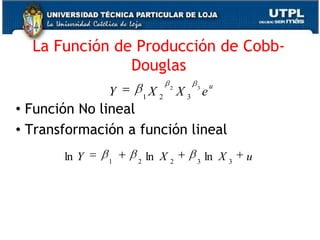 Al obtener los MCO, se puede derivar las varianzas y los errores estándares.A través de estos podemos obtener intervalos de confianza y la aprobación de hipótesis.