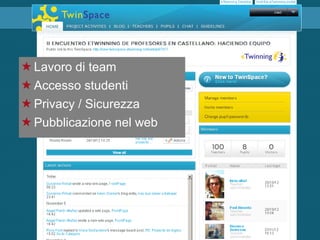 Lavoro di team
Accesso studenti
Privacy / Sicurezza
Pubblicazione nel web
 
