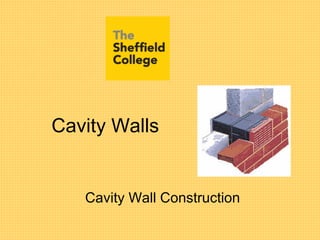 Cavity Walls
Cavity Wall Construction
 