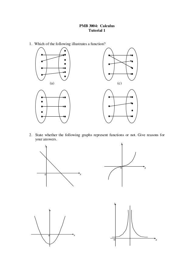 Calculus :Tutorial 1