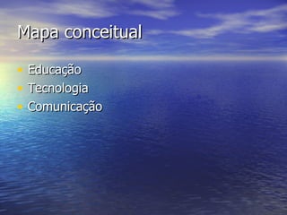 Mapa conceitual Educação Tecnologia Comunicação 