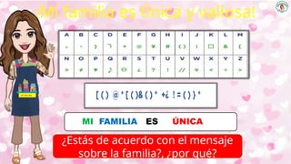 MI FAMILIA ES UNICA Y VALIOSA DE TUTORIA | PPTX
