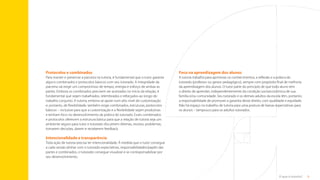 9
O que é tutoria?
Protocolos e combinados
Para manter e preservar a parceria na tutoria, é fundamental que o tutor garanta
alguns combinados e protocolos básicos com seu tutorado. A integridade da
parceria vai exigir um compromisso de tempo, energia e esforço de ambas as
partes. Embora os combinados precisem ser acertados no início da relação, é
fundamental que sejam trabalhados, relembrados e reforçados ao longo do
trabalho conjunto. A tutoria, embora se apoie num alto nível de customização
e, portanto, de flexibilidade, também exige combinados, estruturas, protocolos
básicos – inclusive para que a customização e a flexibilidade sejam produtivas
e tenham foco no desenvolvimento da prática do tutorado. Esses combinados
e protocolos oferecem a estrutura básica para que a relação de tutoria seja um
ambiente seguro para tutor e tutorado discutirem dilemas, receios, problemas,
tomarem decisões, darem e receberem feedback.
Intencionalidade e transparência
Toda ação de tutoria precisa ter intencionalidade. À medida que o tutor consegue
a cada sessão alinhar com o tutorado expectativas, responsabilidades/papéis das
partes e combinados, o tutorado consegue visualizar e se corresponsabilizar por
seu desenvolvimento.
Foco na aprendizagem dos alunos
A tutoria trabalha para aprimorar os conhecimentos, a reflexão e a prática do
tutorado (professor ou gestor pedagógico), sempre com propósito final de melhoria
da aprendizagem dos alunos. O tutor parte do princípio de que todo aluno tem
o direito de aprender, independentemente da condição socioeconômica de sua
família e/ou comunidade. Seu tutorado e os demais adultos da escola têm, portanto,
a responsabilidade de promover a garantia desse direito, com qualidade e equidade.
Não há espaço no trabalho de tutoria para uma postura de baixas expectativas para
os alunos – tampouco para os adultos tutorados.
Sumário
 