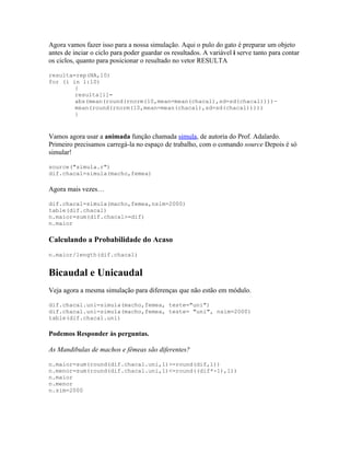 Tutoriais de testes de significância