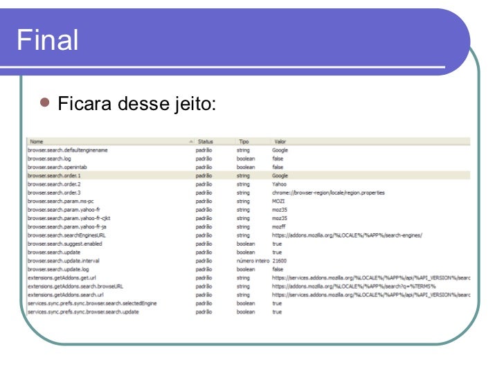 Definindo Google como Buscador prinicipal