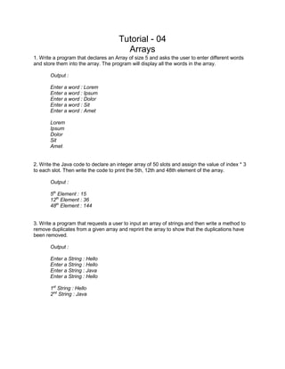 Tutorial 04 (revised) (1) | PDF