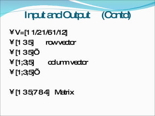 Matlab Basic Tutorial | PPT