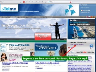 Ingrese a su área personal. Por favor, haga click aquí 