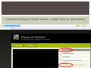 Diríjase al bloque «Iniciar sesión» y haga click en «Suscríbete».