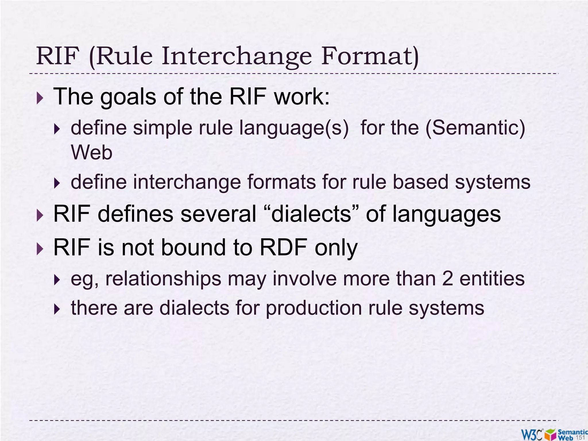 (ontology is on non-animal experimentation)Rules(RIF)