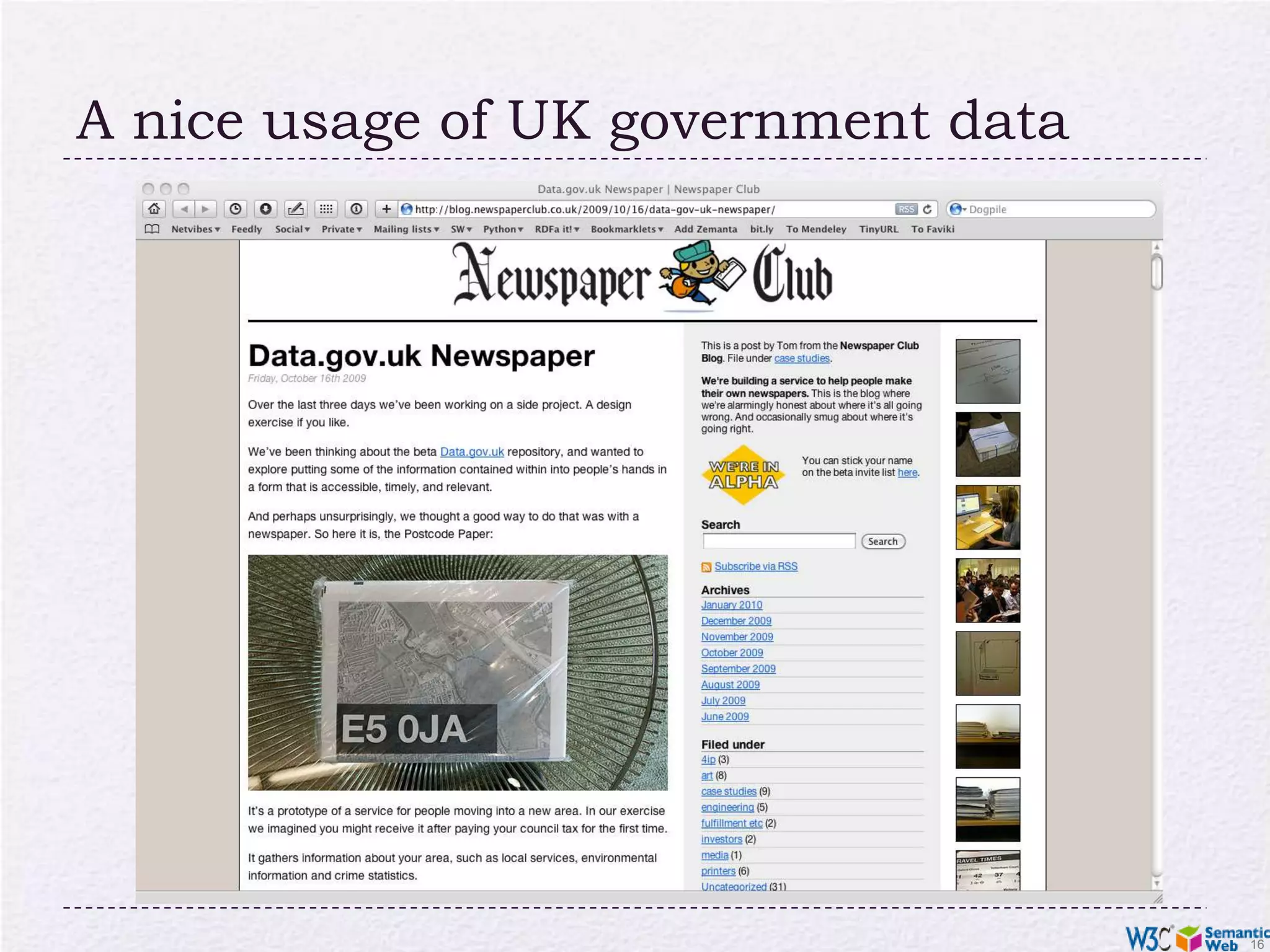 A nice usage of UK government data