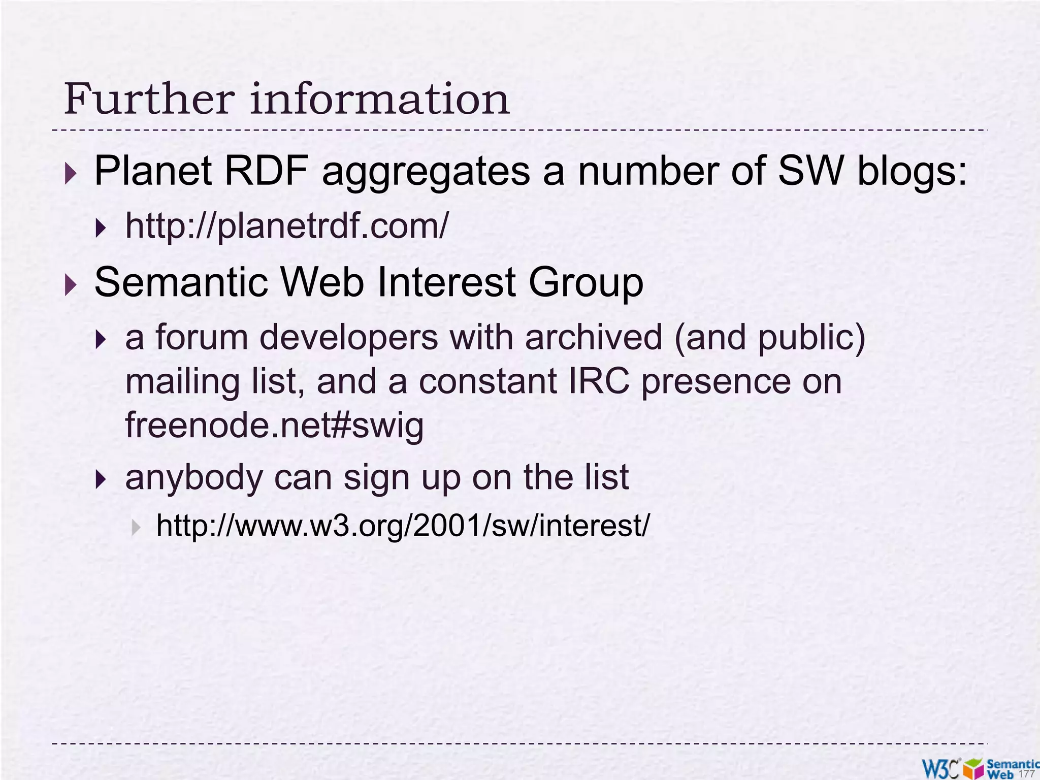 Available documents, resources