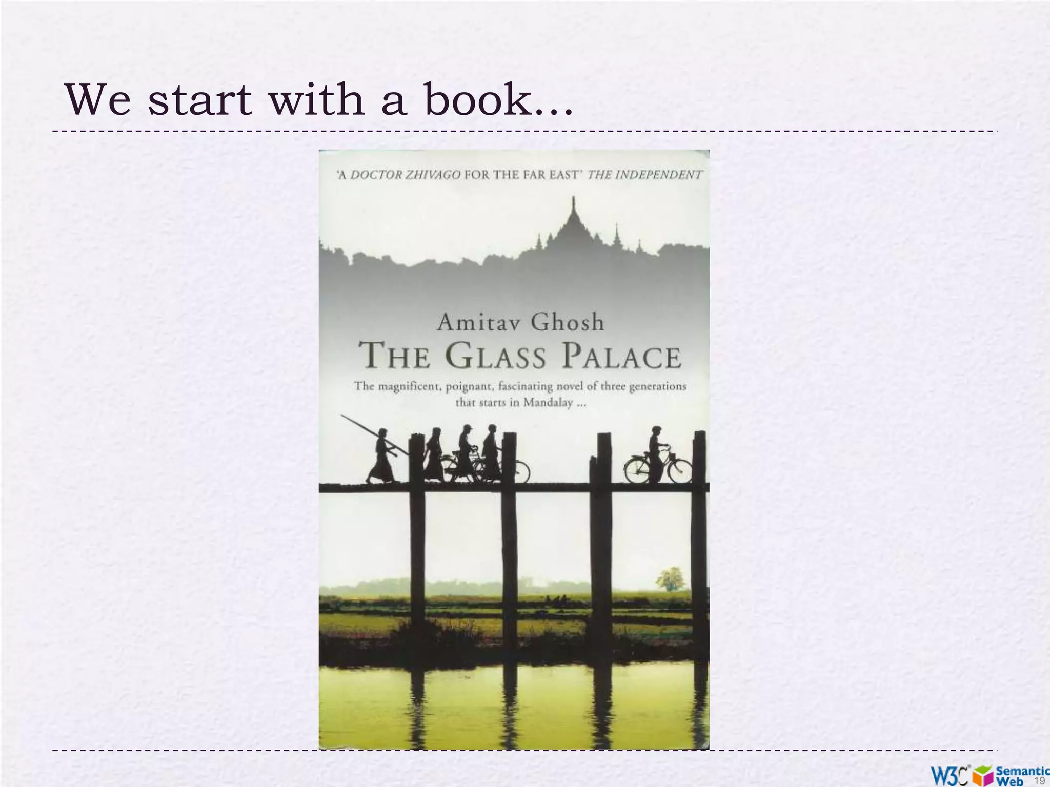 We start with a book... 