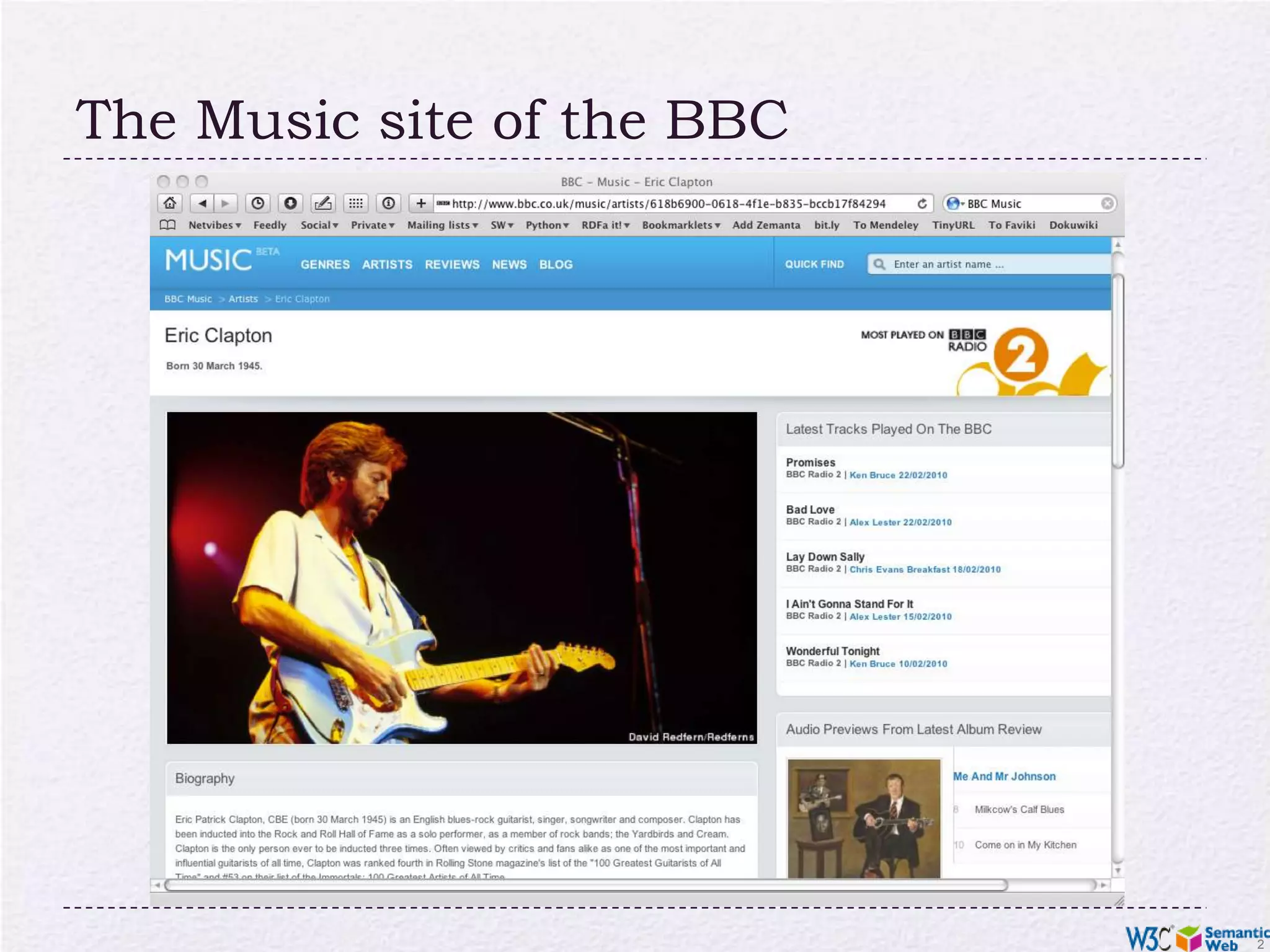 The Music site of the BBC