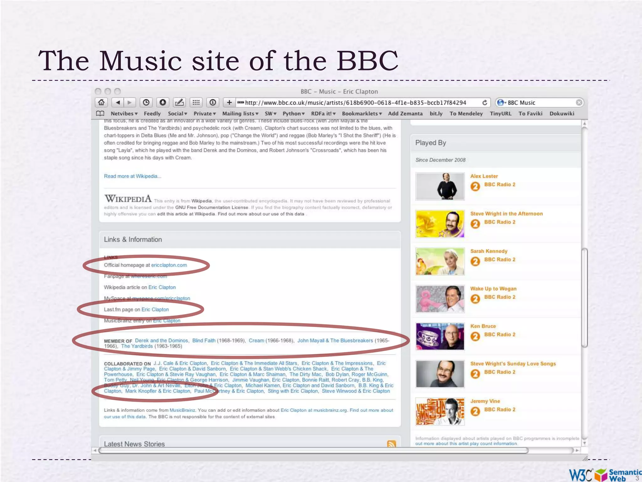 The Music site of the BBC