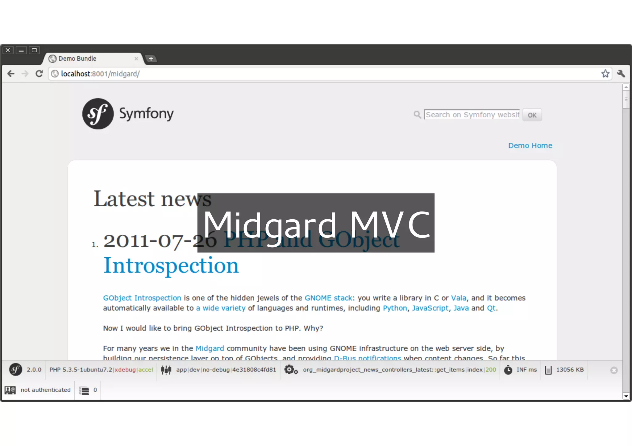 Midgard MVC
 
