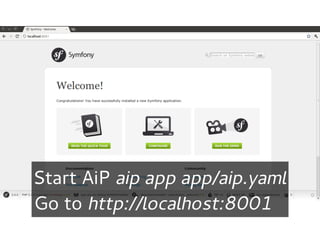 Start AiP aip app app/aip.yaml
Go to http://localhost:8001
 