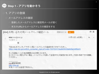 7


     Step 1 -

1.



                URL




                      Copyright (C) mixi, Inc. All rights reserved.
 
