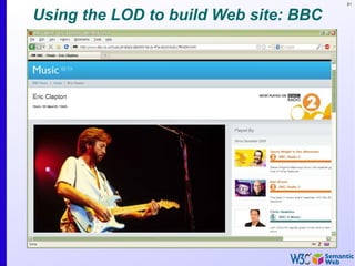 81


Using the LOD to build Web site: BBC
 