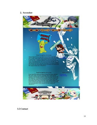 2. Screnshot
3.2 Contact
13
 