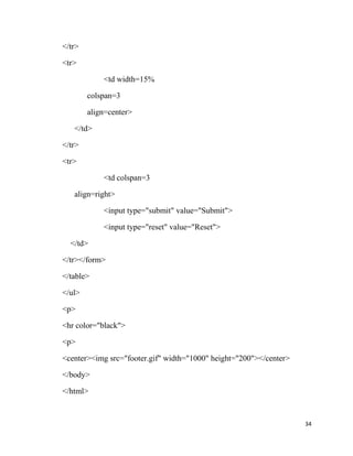 </tr>
<tr>
<td width=15%
colspan=3
align=center>
</td>
</tr>
<tr>
<td colspan=3
align=right>
<input type="submit" value="Submit">
<input type="reset" value="Reset">
</td>
</tr></form>
</table>
</ul>
<p>
<hr color="black">
<p>
<center><img src="footer.gif" width="1000" height="200"></center>
</body>
</html>
34
 