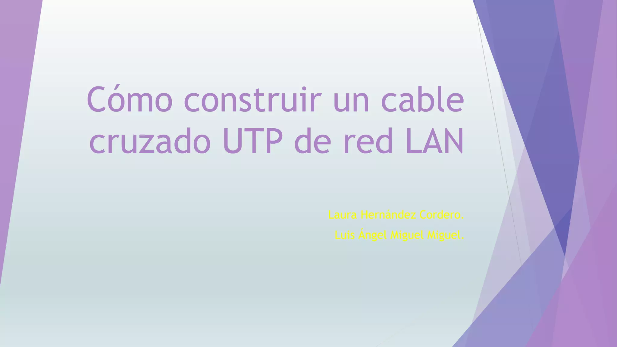 Cómo Construir un cable cruzado UTP de red LAN | PPT