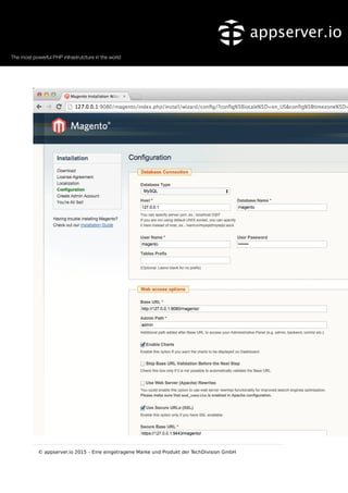 © appserver.io 2015 – Eine eingetragene Marke und Produkt der TechDivision GmbH
 