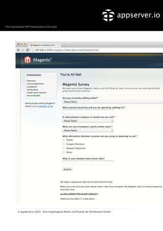 © appserver.io 2015 – Eine eingetragene Marke und Produkt der TechDivision GmbH
 