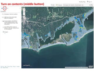 Turn on contents (middle button)
 
