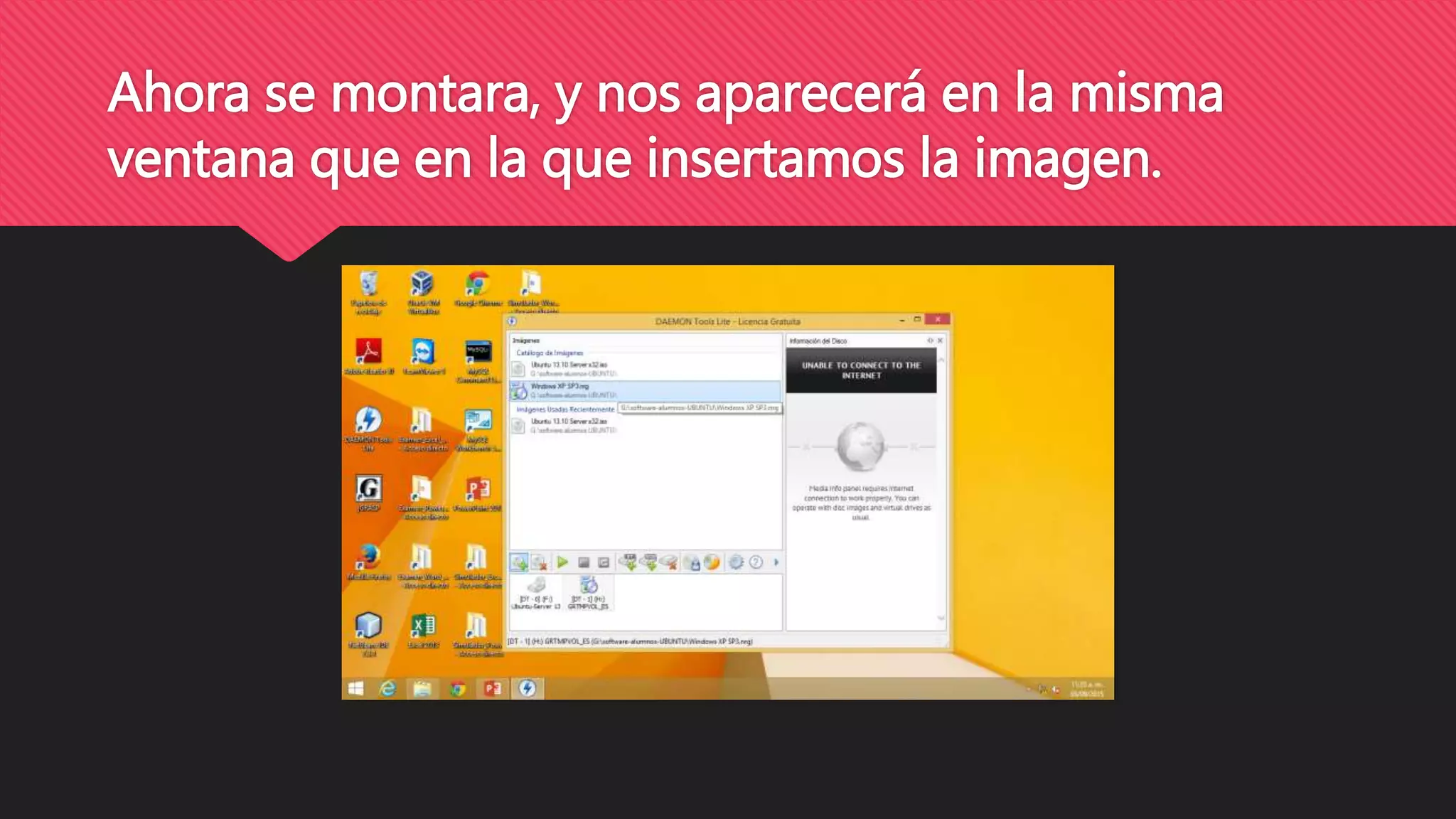 Ahora se montara, y nos aparecerá en la misma
ventana que en la que insertamos la imagen.
 