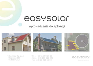 Wprowadzenie do aplikacji EasySolar