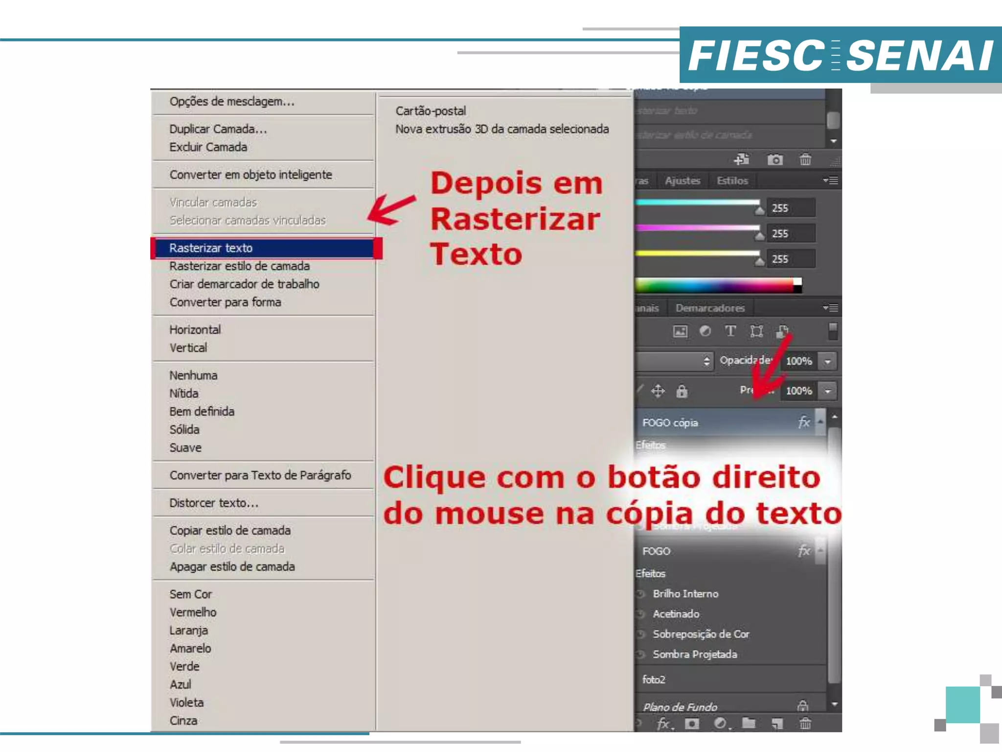 Photoshop CS6 - Texto de fogo realista