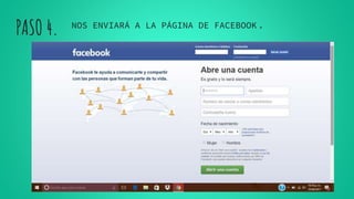 PASO 4. NOS ENVIARÁ A LA PÁGINA DE FACEBOOK .
 