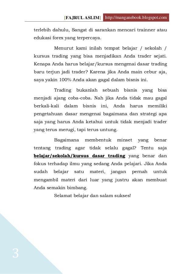Penyebab rugi di forex